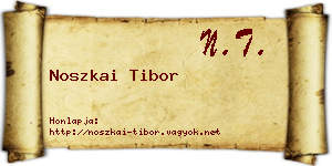 Noszkai Tibor névjegykártya
